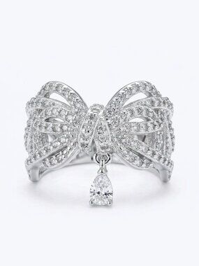 Deluxe Bow ring, 925 Sterling Silver Charmed Aroma Bow Collection